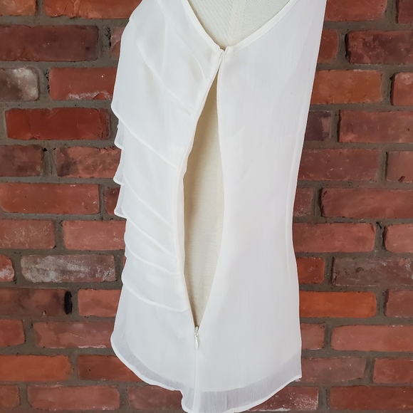 Boston Proper White Ruffle Tank Top - Picture 9 of 10